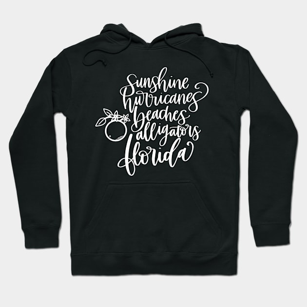 Sunshine Hurricanes Beaches Alligators Florida Hoodie by StacysCellar